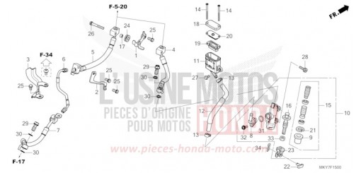 REAR BRAKE MASTER CYLINDER CB650RACT de 2026